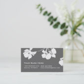 White  Dogwood op Grey Visitekaartje (Staand voorkant)