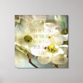 White Dogwood Rumi Quote Canvas Afdruk (Voorkant)
