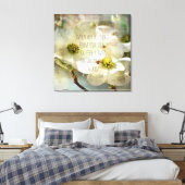 White Dogwood Rumi Quote Canvas Afdruk (Insitu (Slaapkamer))