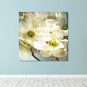 White Dogwood Rumi Quote Canvas Afdruk (Insitu (Houten vloer))