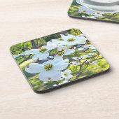 White Dogwood Tree Flower Drink Cork Onderzetter (Linkerzijde)