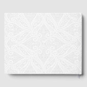 White doily and Flowers Gastenboek (Achterkant)