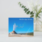 White Dome Geyser Eruption Yellowstone Briefkaart (Staand voorkant)