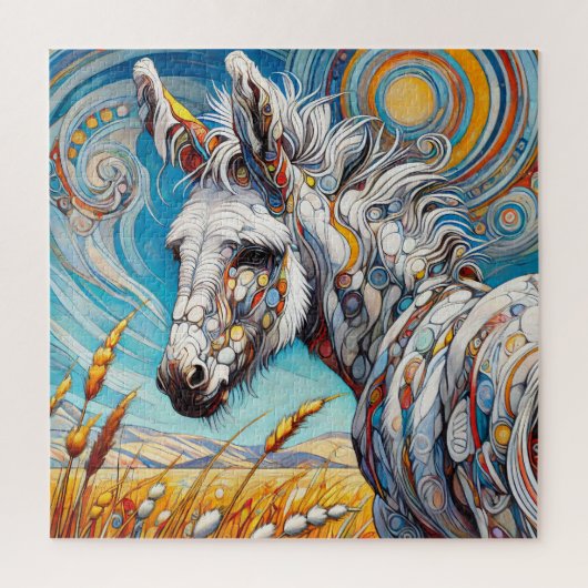 White Donkey 600 Piece Puzzel (Verticaal)