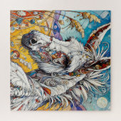 White Donkey 600 Piece Puzzel Legpuzzel (Horizontaal)