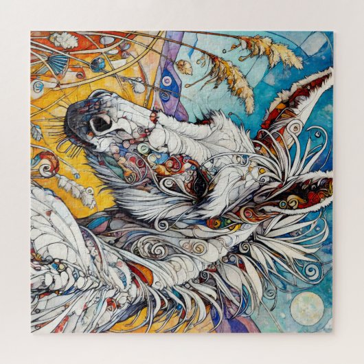 White Donkey 600 Piece Puzzel Legpuzzel (Horizontaal)