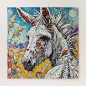 White Donkey 600 Piece Puzzel Legpuzzel (Verticaal)