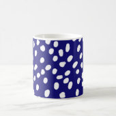 White Dots Dark Blue Koffiemok (Center)