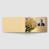 White Double Daffodil Celebration of Life Memorial Gastenboek (Volledig)