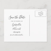 White Double Daffodil Spring Wedding Save the Date Aankondigingskaart (Achterkant)