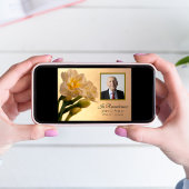 White Double Daffodils Flowers Death Jubileum Kaart