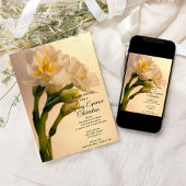 White Double Daffodils Spring Equinox Celebration Kaart