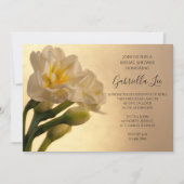 White Double Daffodils Spring Vrijgezellenfeest Kaart (Voorkant)