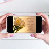 White Double Daffodils Spring Wedding Kaart