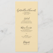 White Double Daffodils Spring Wedding Menu (Achterkant)