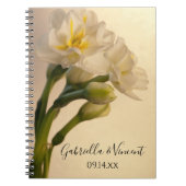 White Double Daffodils Spring Wedding Notitieboek (Voorkant)