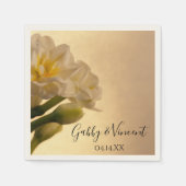 White Double Daffodils Spring Wedding Servet (Voorkant)
