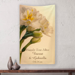 White Double Daffodils Spring Wedding Spandoek