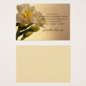 White Double Daffodils Wedding Charity Favor Kaart (Voorkant /achterkant)