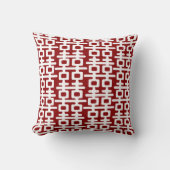 White Double Happiness Pattern Red Chinese Wedding Kussen (Voorkant)