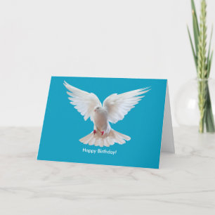White Dove afbeelding Birthday Card Kaart