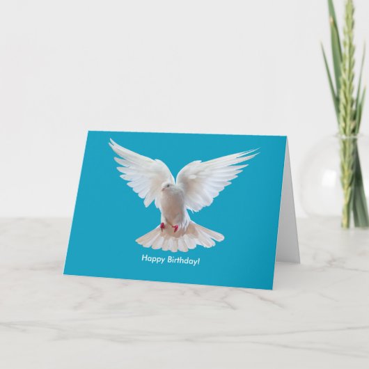 White Dove afbeelding Birthday Card Kaart (Voorkant)