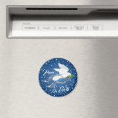 White Dove and Olive Branch Magnet (Insitu (Vaatwasser))
