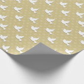 White Dove Baptism Wedding First Community Cadeaupapier (Hoek)