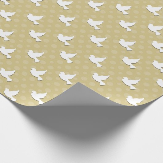White Dove Baptism Wedding First Community Cadeaupapier (Hoek)