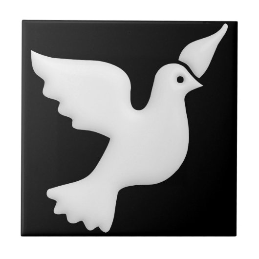 White Dove Belight Tegeltje (Voorkant)