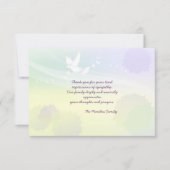 White Dove Bereavement Bedankt Notecard Notitiekaartje (Voorkant)