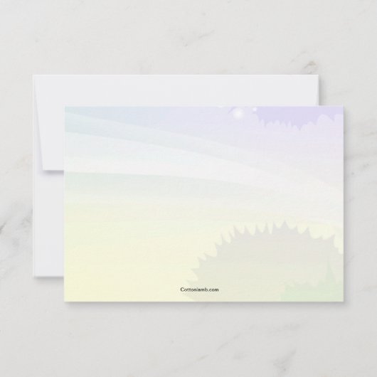 White Dove Bereavement Bedankt Notecard Notitiekaartje (Achterkant)