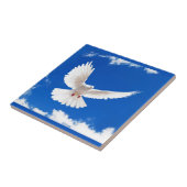 White Dove Bird Love Flying Sky Tegeltje (Zijkant)