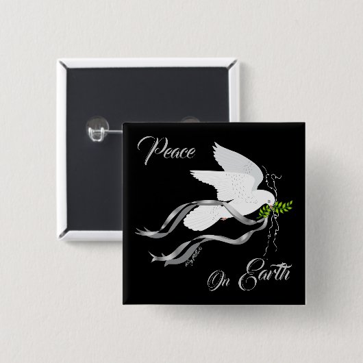 White Dove Button (Voorkant /achterkant)