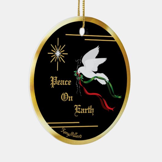 White Dove Ceramic Ornament (Rechts)