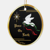 White Dove Ceramic Ornament (Links)