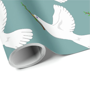 White Dove Christmas Gift Wrap Cadeaupapier
