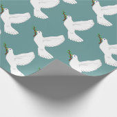 White Dove Christmas Gift Wrap Cadeaupapier (Hoek)