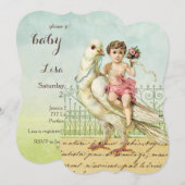 White Dove en Cherub Baby shower 2 Kaart (Voorkant / Achterkant)