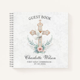 White Dove First Holly Communion Gastenboek Notitieboek