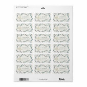 White Dove Foliage Cream White Address Etiket (Full Sheet)