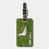 White Dove for bird and Pigeon lover gift Bagagelabel (Voorkant verticaal)