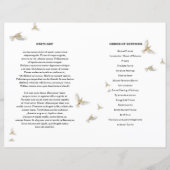 White dove Funeral Program sjabloon (Achterkant)