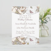 White Dove Garden Pattern Kaart (Staand voorkant)