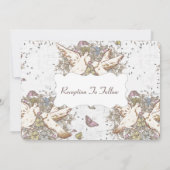 White Dove Garden Pattern Kaart (Achterkant)