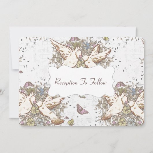 White Dove Garden Pattern Kaart (Achterkant)