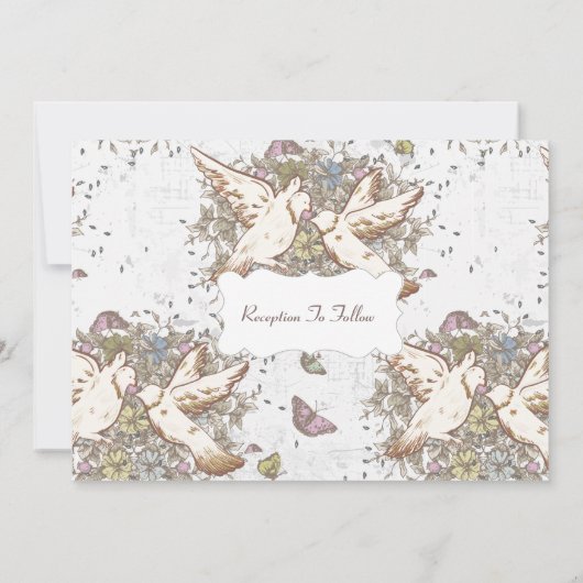 White Dove Garden Pattern  Kaart (Achterkant)