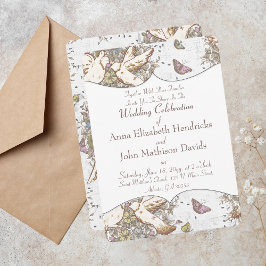 White Dove Garden Pattern Kaart