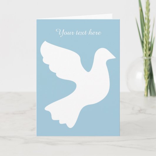 White dove greeting card with custom message kaart (Voorkant)