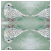 White Dove in Pine Pastel Art Pattern Stof (Close Up)